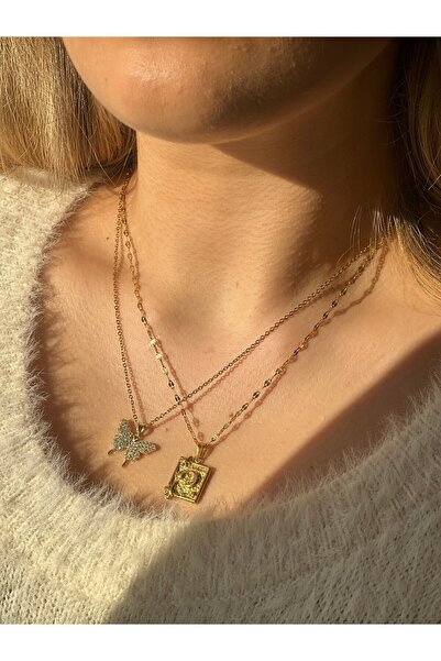 SHINELUC الصلب خمر القمر ستار قلادة