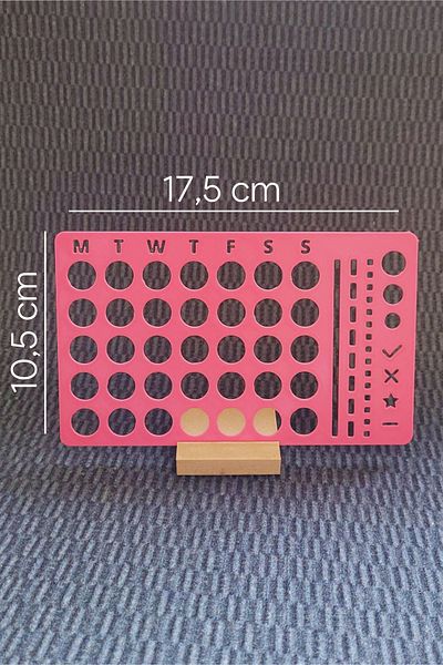 Karmelom Studio Minimal Weekly Drawing Template Ruler - Habit and Goal Calendar