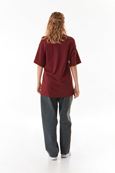 Fulla Moda Μπλουζάκι Basic Oversize Crew Neck