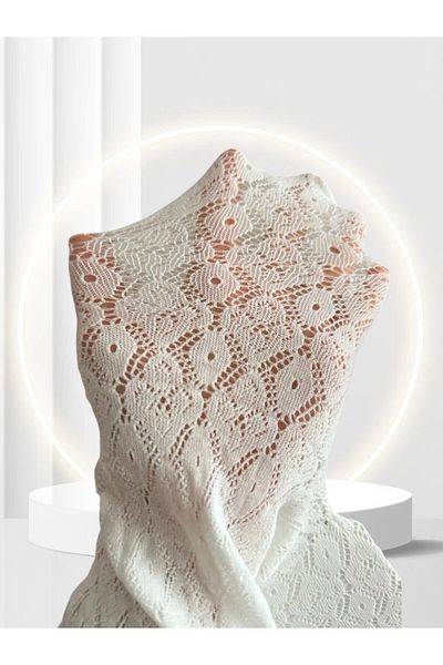 İntive Lingerie Pc Paris Raissa White Lace Look Modern Stylish Pantyhose