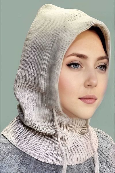 Trenderrs Women's Knitwear Hijab Knitted Beanie Hijab Headgear Hijab Beanie