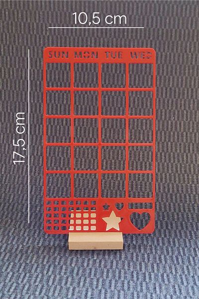 Karmelom Studio Bullet Journal Calendar Set of 2 Stencil Rulers - Weekly & Monthly Planning Ruler