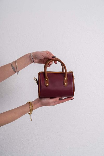 Unique Women's Cylinder Model Cross Strap Small Shoulder and Shoulder Bag