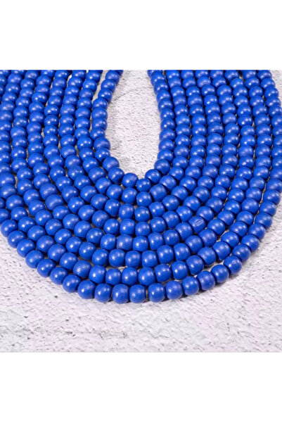 SESİKA HOBİ Piatra naturala autentica Un agat albastru de calitate 8 mm 1 sar...