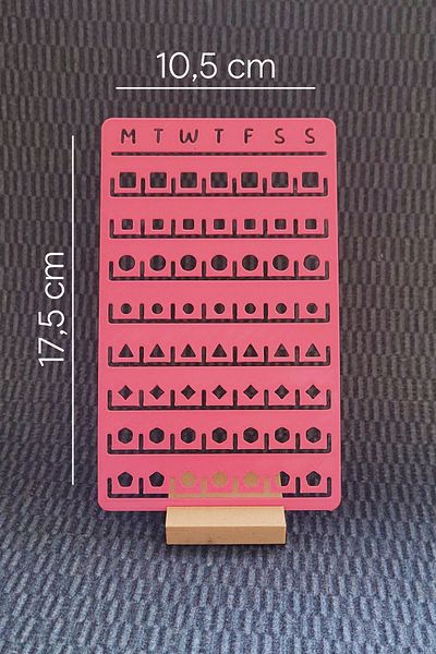 Karmelom Studio Bullet Journal Template Ruler for Week Plan and Tasks - Agenda & Notebook Organizing Tool