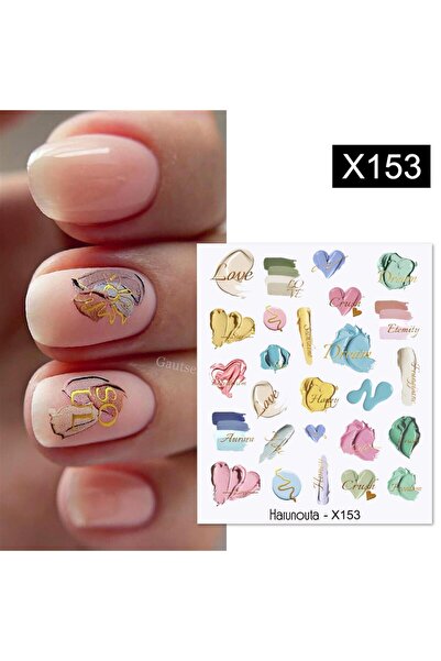 tırnakmania Su transferli nail art sticker X153 (55344-8)