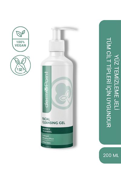 dermoPoint 200 ml Facial Cleansing Gel Containing Amino Acids and Vitamins - Purifying and Revitalizing