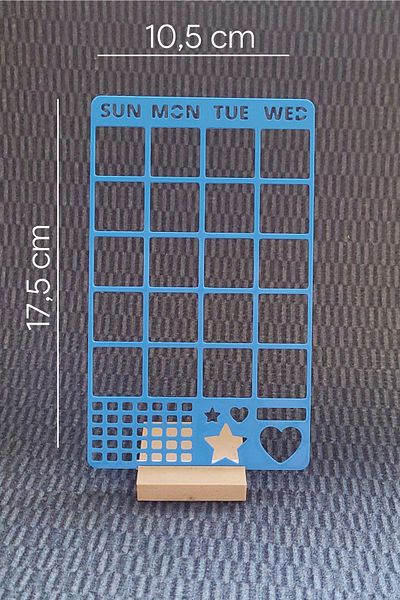 Karmelom Studio Bullet Journal Calendar Set of 2 Stencil Rulers - Weekly & Monthly Planning Ruler