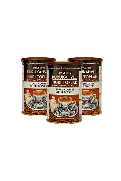 Nuri Toplar Gum Mastic Turkish Coffee 3x250 gr (750 GR)