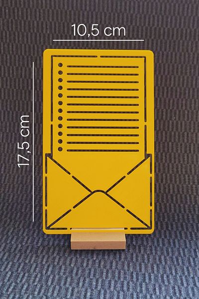 Karmelom Studio Bullet Journal Note and Letter Envelope Themed Template Ruler