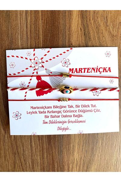 312 KONSEPT 3-Piece Martenchia Bracelet - Evil Eye Beads, Auger and Dorikali Knitted Lock