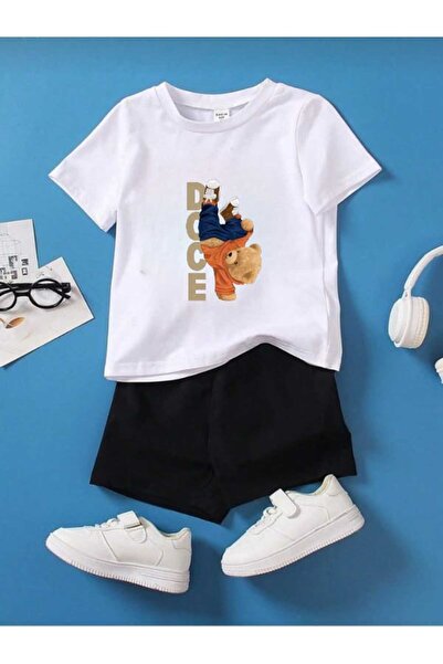 DOCE ELEGANTE Costum pentru copii de vară cu imprimeu HIPHOP