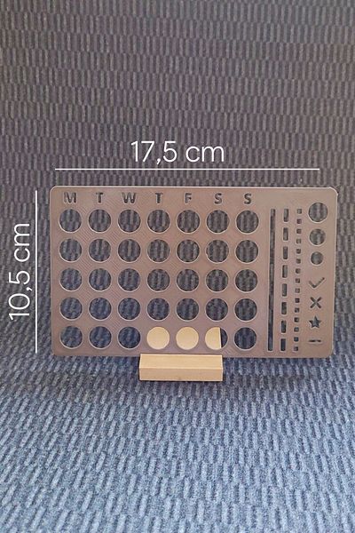 Karmelom Studio Minimal Weekly Drawing Template Ruler - Habit and Goal Calendar