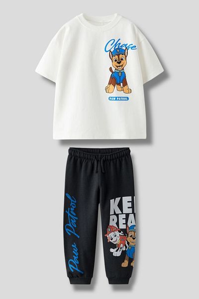Magu Paw Patrol Chase Printed Boys' Team T-Shirt and Sweatpants Set