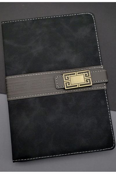 Modellino 120Y Modelist Notebook with Hardcover Leather Cover Magnet Square Belt Buckle Lock A5 Lines - Color Options