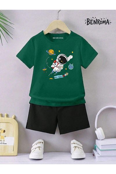 BENROMA Unisex Kids Shorts Set - Character Printed
