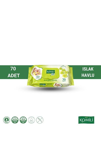 Komili Soft Wet Baby Towel 70 Pieces 16 Pieces