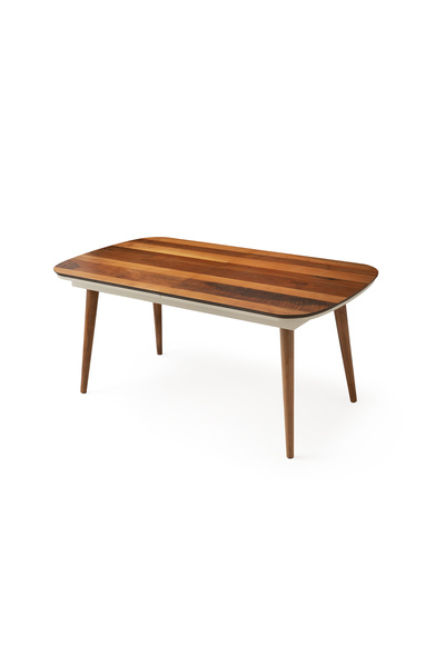 Viento Mobilya Çınar Açılır 170X90 Masa 4 Kişilik Bukle Kumaş Naturel Ahşap Masal Sandalye Masa Takımı