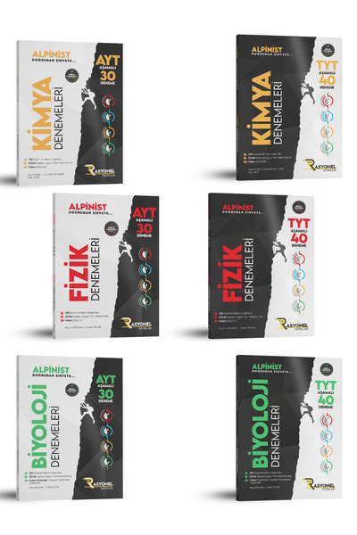 Rasyonel Yayınları TYT-AYT Fizik- Kimya- Biyoloji AŞAMALI Deneme Seti (210 De...