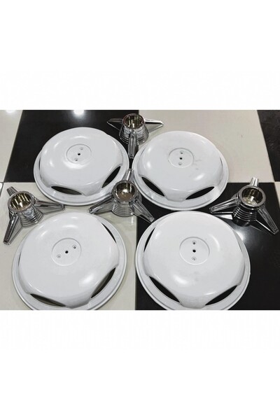 KAPSAN FORD TRANSİT TEK TEKER-JUMBO 16'' İNÇ BEYAZ JANT KAPAĞI 4 ADET 3 KOLLU FIRFIR