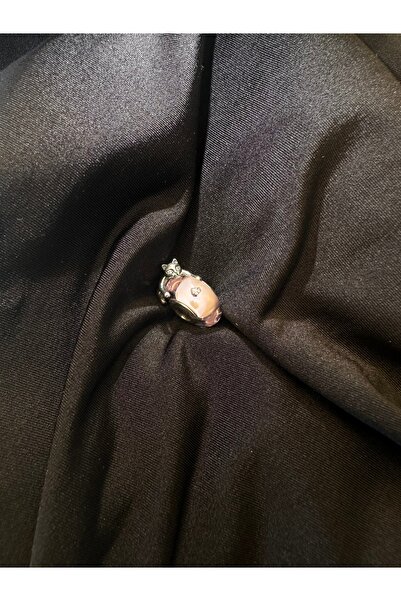 Jewel KAPLANLI PEMBE MURANO  İTHAL GÜMÜŞ CHARM