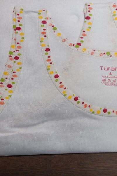 TÜREN 432 Tricou pentru fete din 2 piese-alb