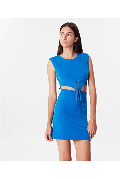 Twist Korse efektli cutout elbise