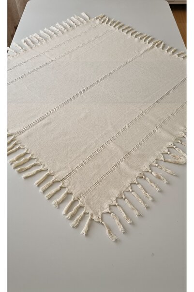 Milenam بولدان كتان قماش بشرّابات مفرش طاولة فيسكوس مفرش طاولة طويل فضي لمّاع