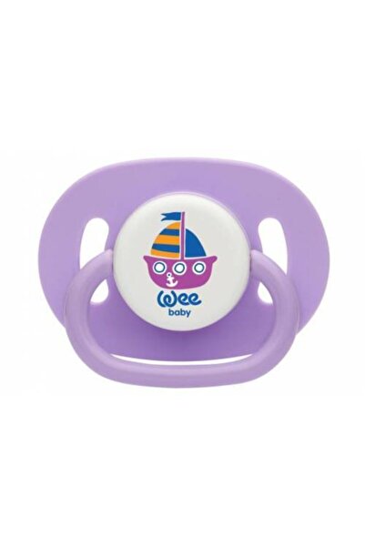 Wee Baby 831 Silicone Cherry Tip Oval Body Pacifier No: 3 Lilac 18 Months