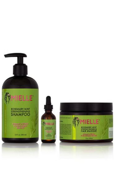 Millie Rosemary Etisalat Strengthening Shampoo, Hair and Scalp Mask and Strengthening Oil