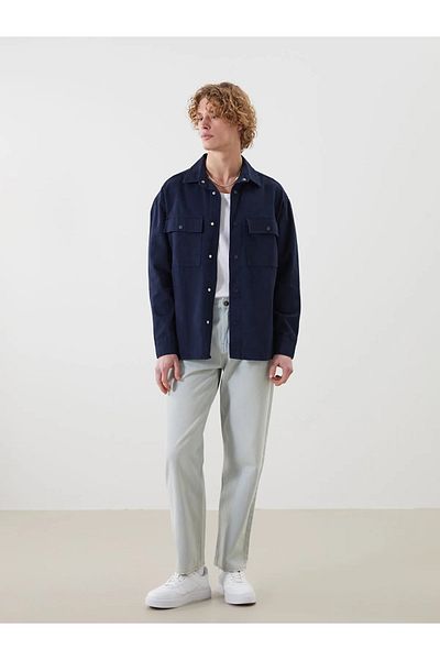 LC Waikiki Casual Comfortable Fit Gabardine Men's Shirt Jacket