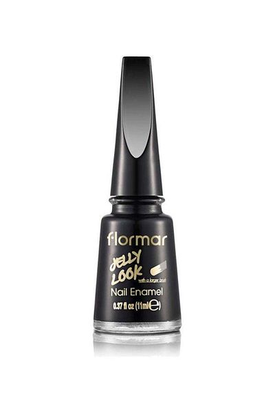 Flormar Jelly Look Nail Enamel Patent Blackleather