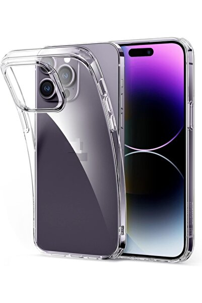 Evax [2mm] iPhone 14 Pro Max Uyumlu Şeffaf Yumuşak Esnek Silikon Kılıf