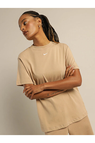 Nike Спортивний одяг Essentials Футболка з коротким рукавом Kahverengi Kadın