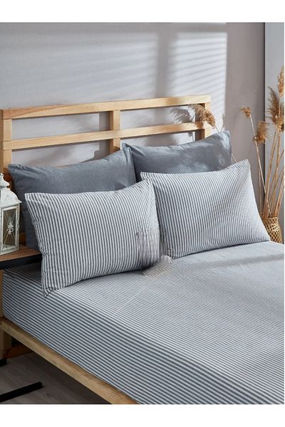 Sdream Elastic Line Bed Sheet Set: Cotton Pillowcases - Single/Part - Battal