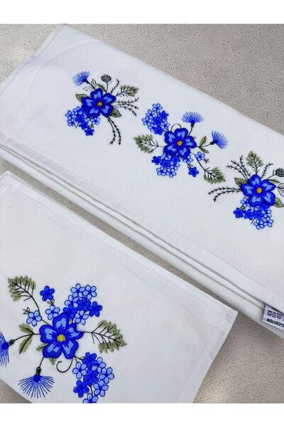 TUTUYA TEXTIL Вишитий 3-вимірний рушник з аналом і дівчиною, марка MİNEL, для весільного приданого, щоденного використання, подарунковий