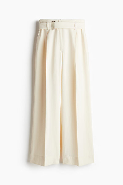 H&M Kemerli Geniş Pantolon