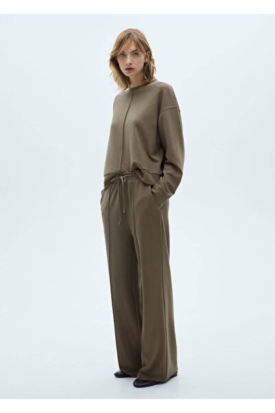 MANGO Woman Wideleg jogger pantolon