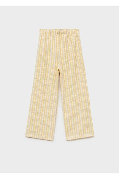MANGO Kids Çizgili dokuma pantolon