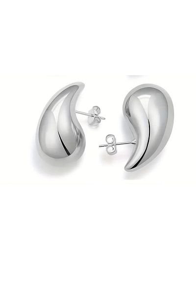 mos&more Silver Tear Drop Lightweight Women's Earrings 3cm