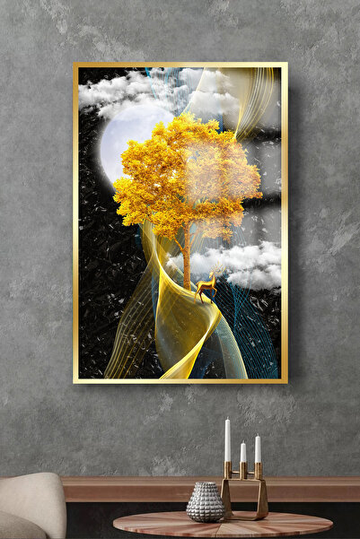 TAULART TABLO DE STICLA DE LUX, DESIGN ABSTRACT DETALIAT AURIE, TABLO DE 4MM,...