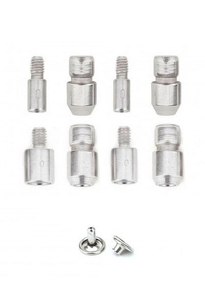 deri hobi 4Pcs - Double Head (Double Cap) Rivet (Rivet) Mold Set