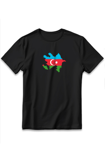 EZG Business Μπλουζάκι με σημαία Αζερμπαϊτζάν, με στάμπα, unisex, από 100% βα...