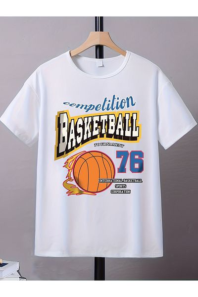 uyguntarz BASKET76 Βαμβακερό μπλουζάκι με στάμπα
