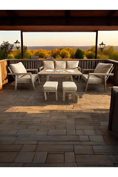 nar sokağı Venedik Alüminyum 3’lü Oturma Grubu Bahçe ve Balkon Takımı