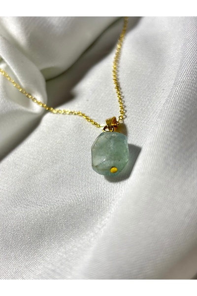 kuartz Akumarin taşı sertifikalı kolye