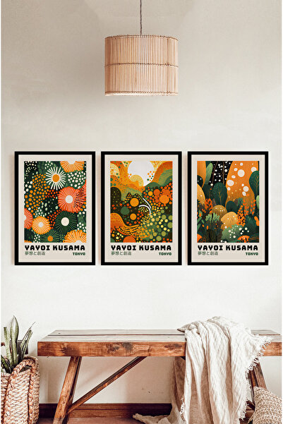 kutuTR Dekorize Mdf Tablo Seti 3 Parça 3 Mm - Salon Oturma Odası Için Bohem D...