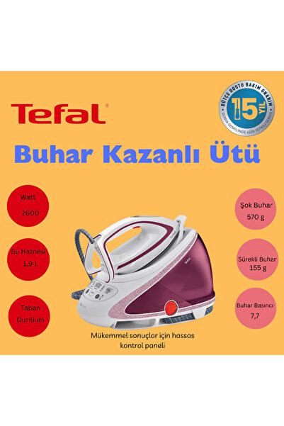 TEFAL 2600 Watt gücünde 7.2 bar basınçlı Pro Express Ultimate Buhar Kazanlı Ütü
