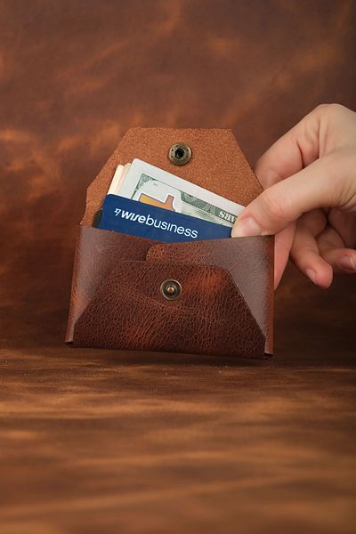 WATCHOFROYAL Securevault Brown Genuine Leather Wallet Card Holder