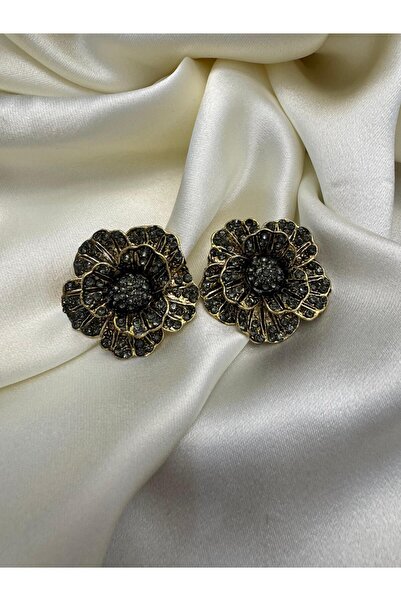 GizemCinar Kararmaz El Yapımı Rose Küpe